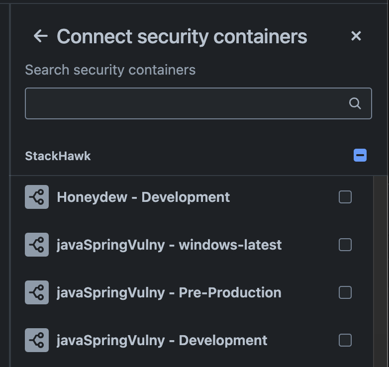 Add Security Container Modal