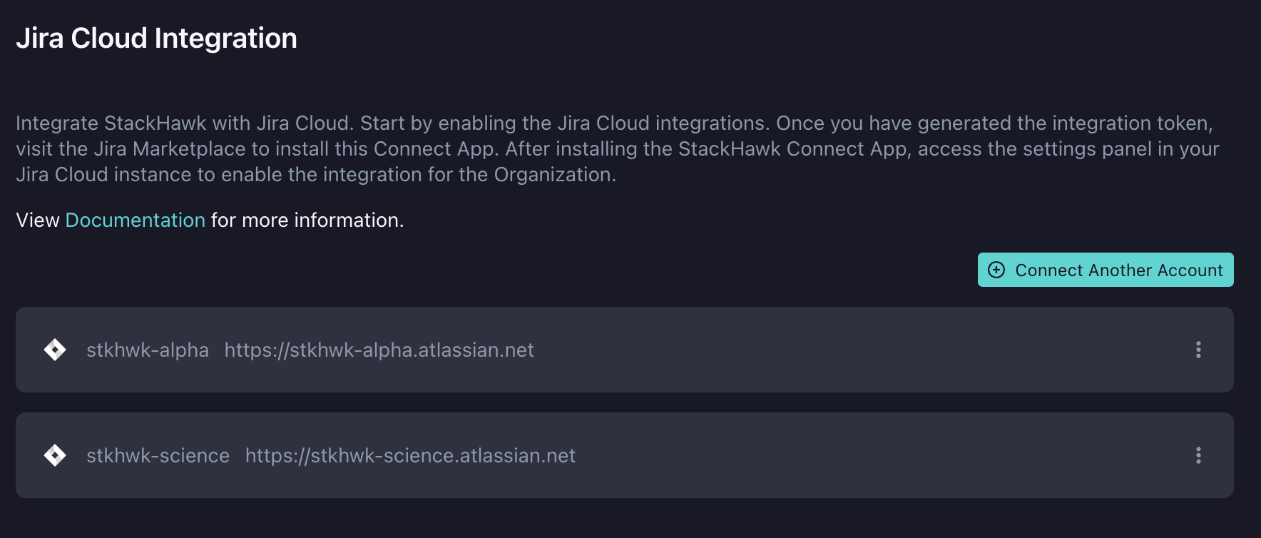 StackHawk multiple connected workspaces