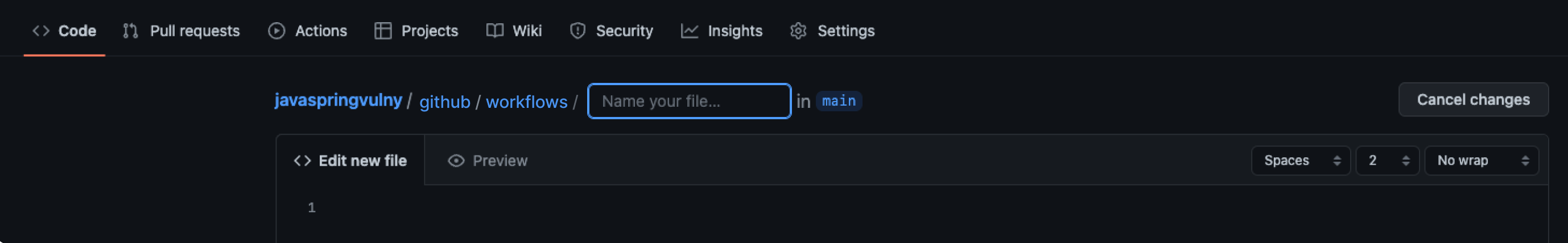 GitHub name new file