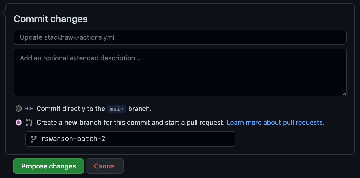GitHub propose changes