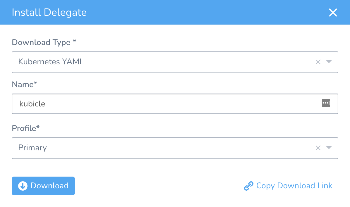 Harness Delegate Kubicle