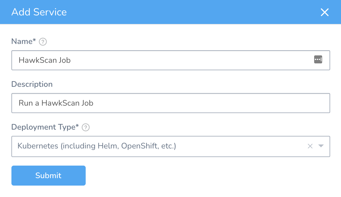 Harness Service HawkScan Job