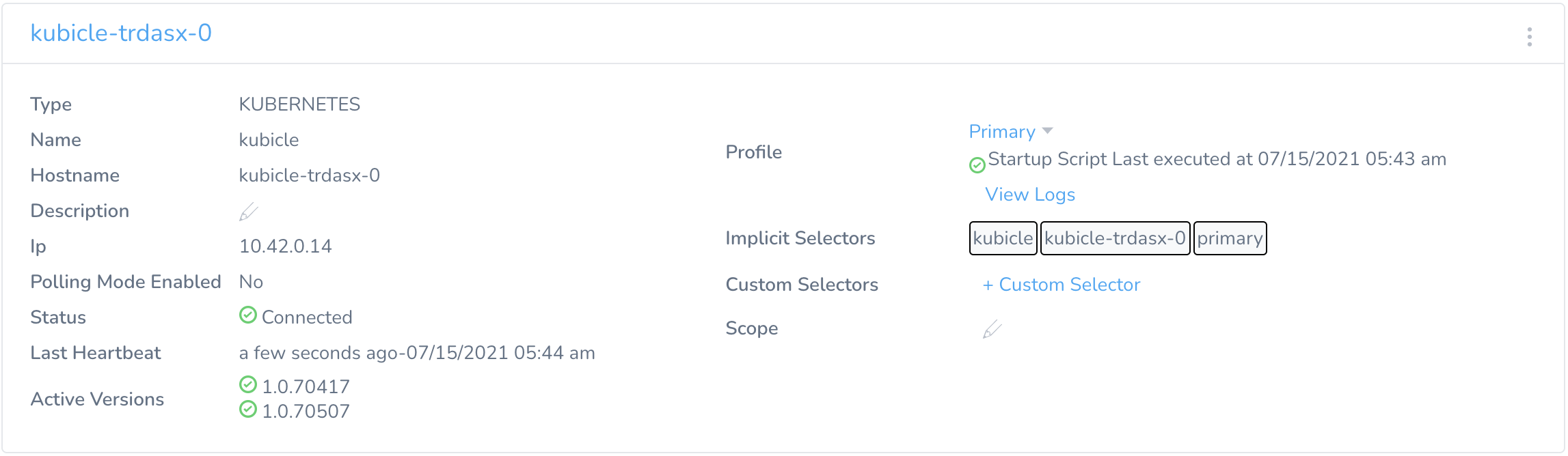 Harness Delegate Status