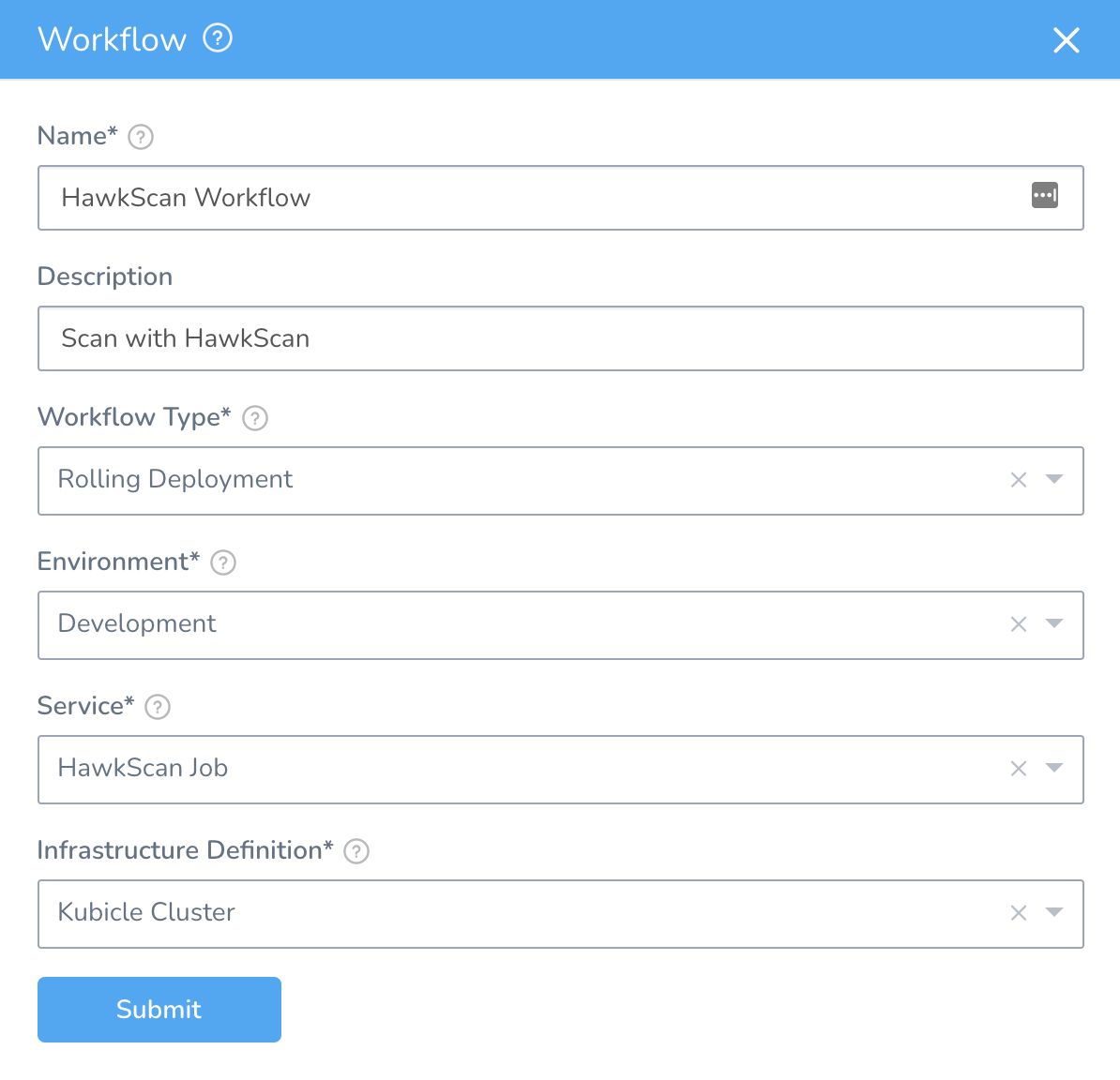 Harness Workflow HawkScan