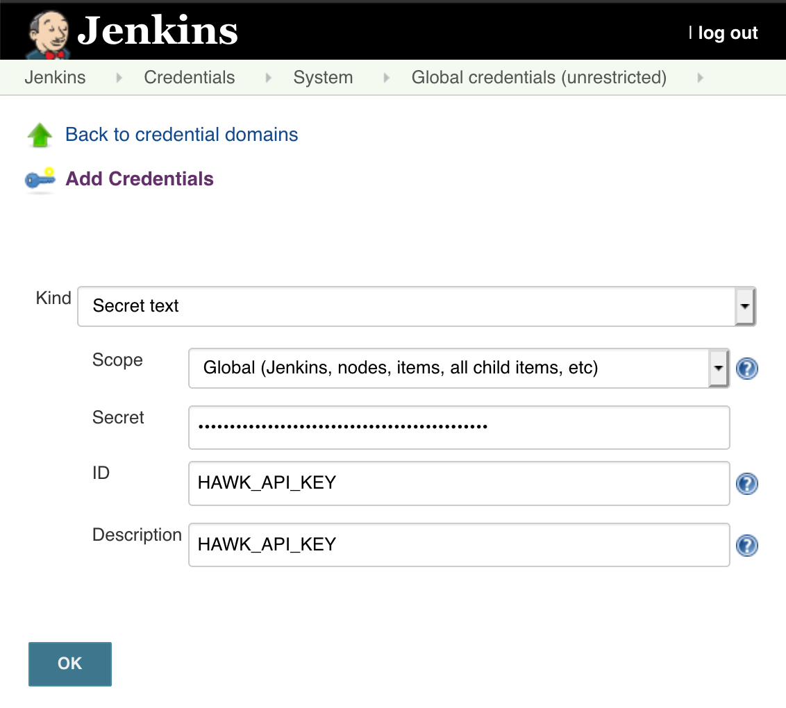 Credential Screenshot