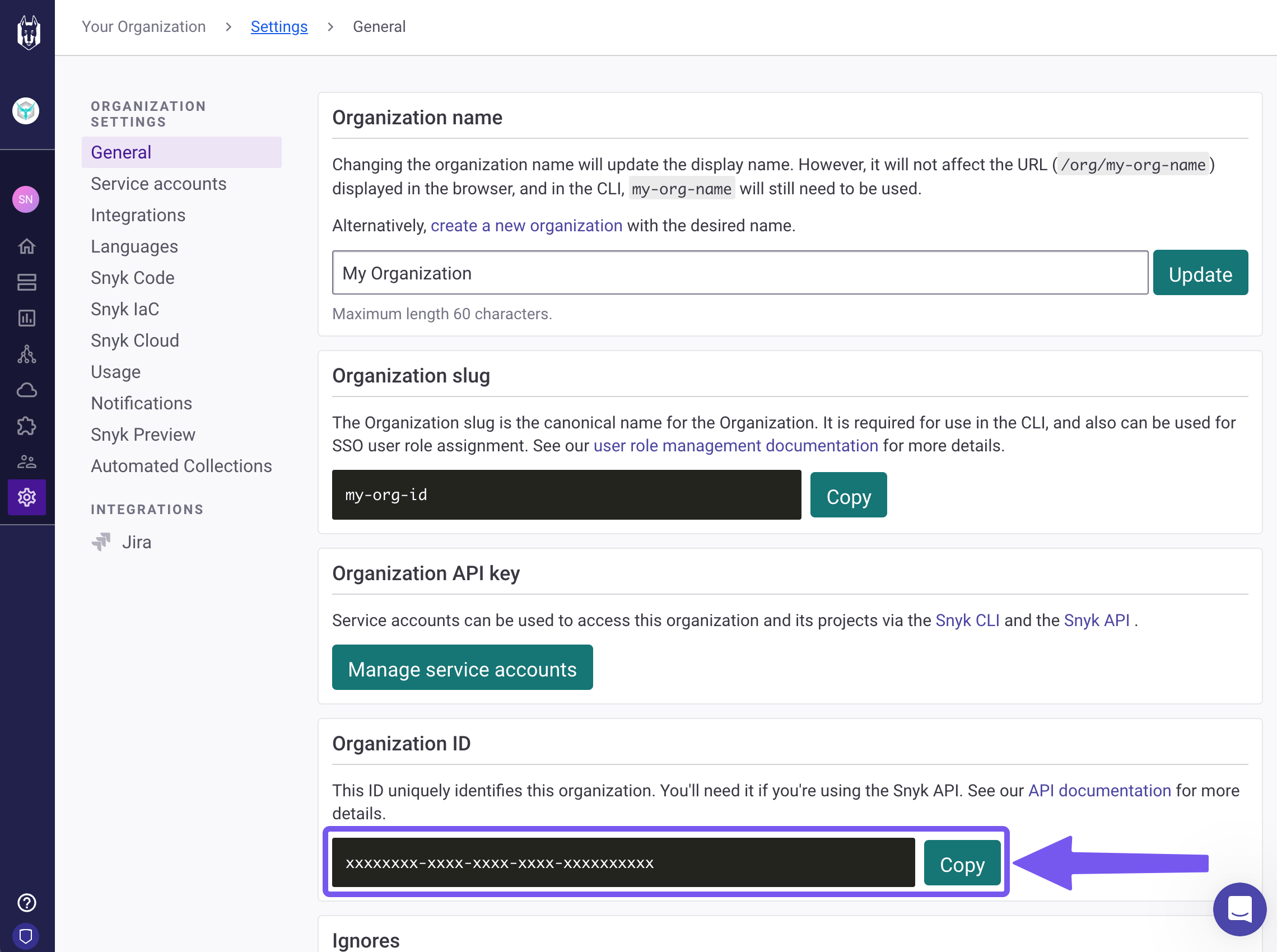 Snyk Organization ID