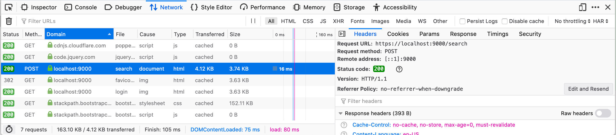 Firefox POST Request Params